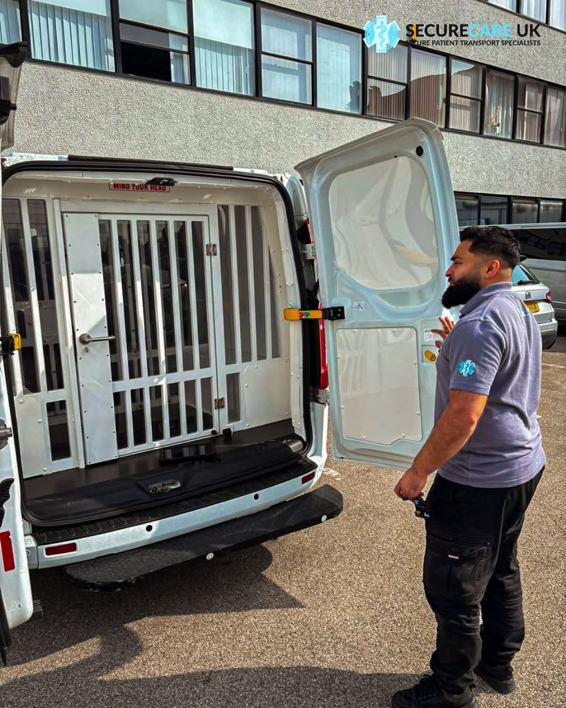 Inside a Secure Care UK Safe Area Vehicle